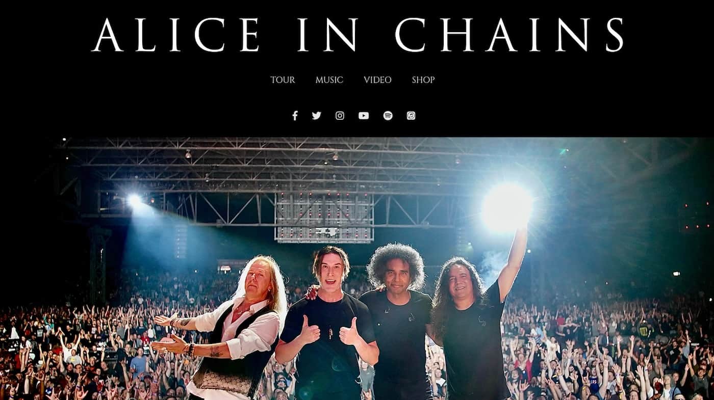 alice in chains - best band websites