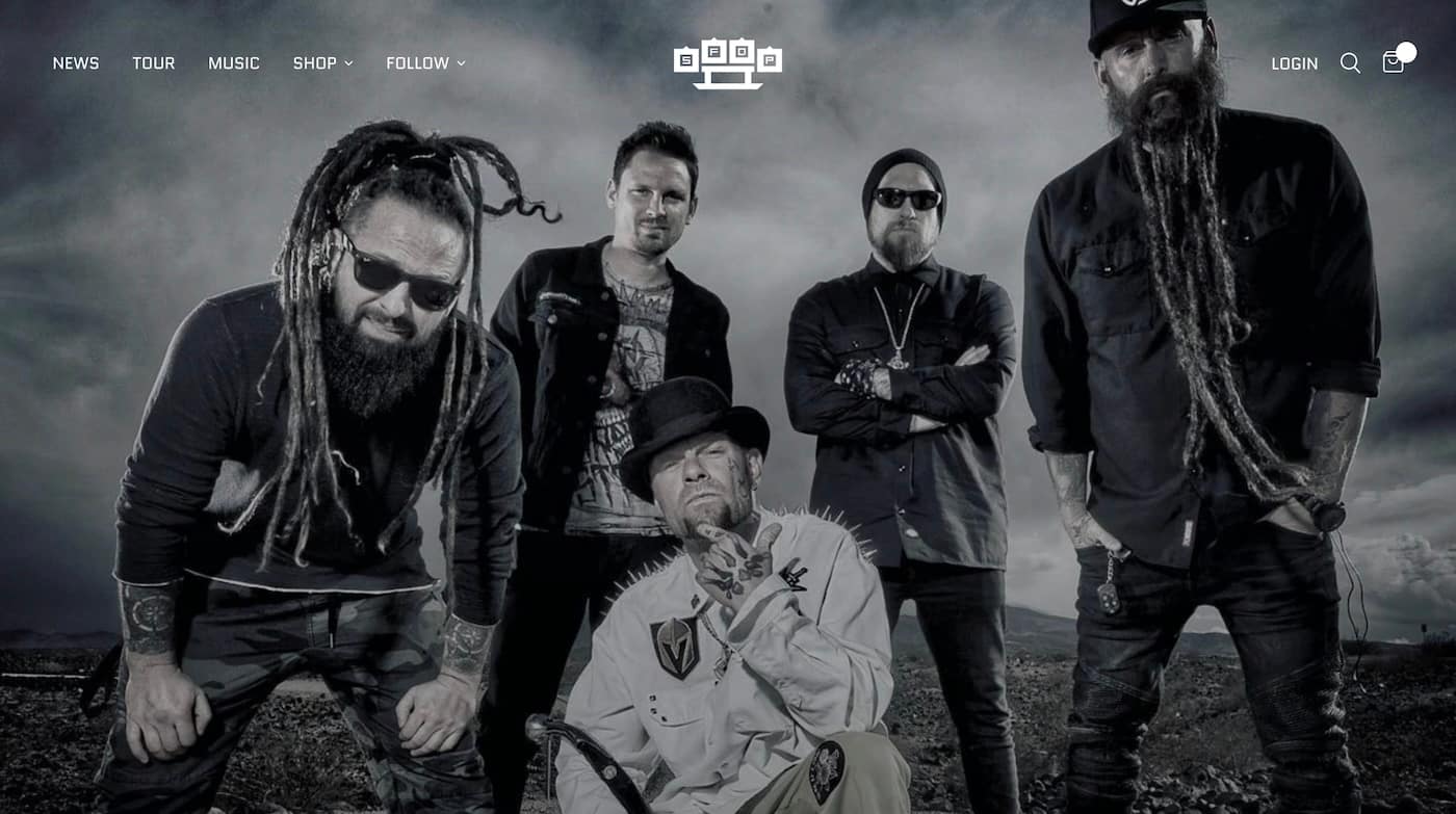 five finger death punch - best band websites